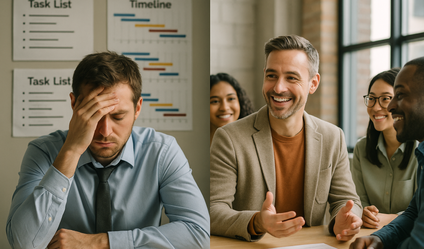 20250703 0951 Contrasting Leadership Styles simple compose 01jz6rq4qxeg3rg9g2s5k3tvhj